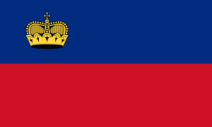 リヒテンシュタイン公国の国旗の意味と由来（西ヨーロッパ）