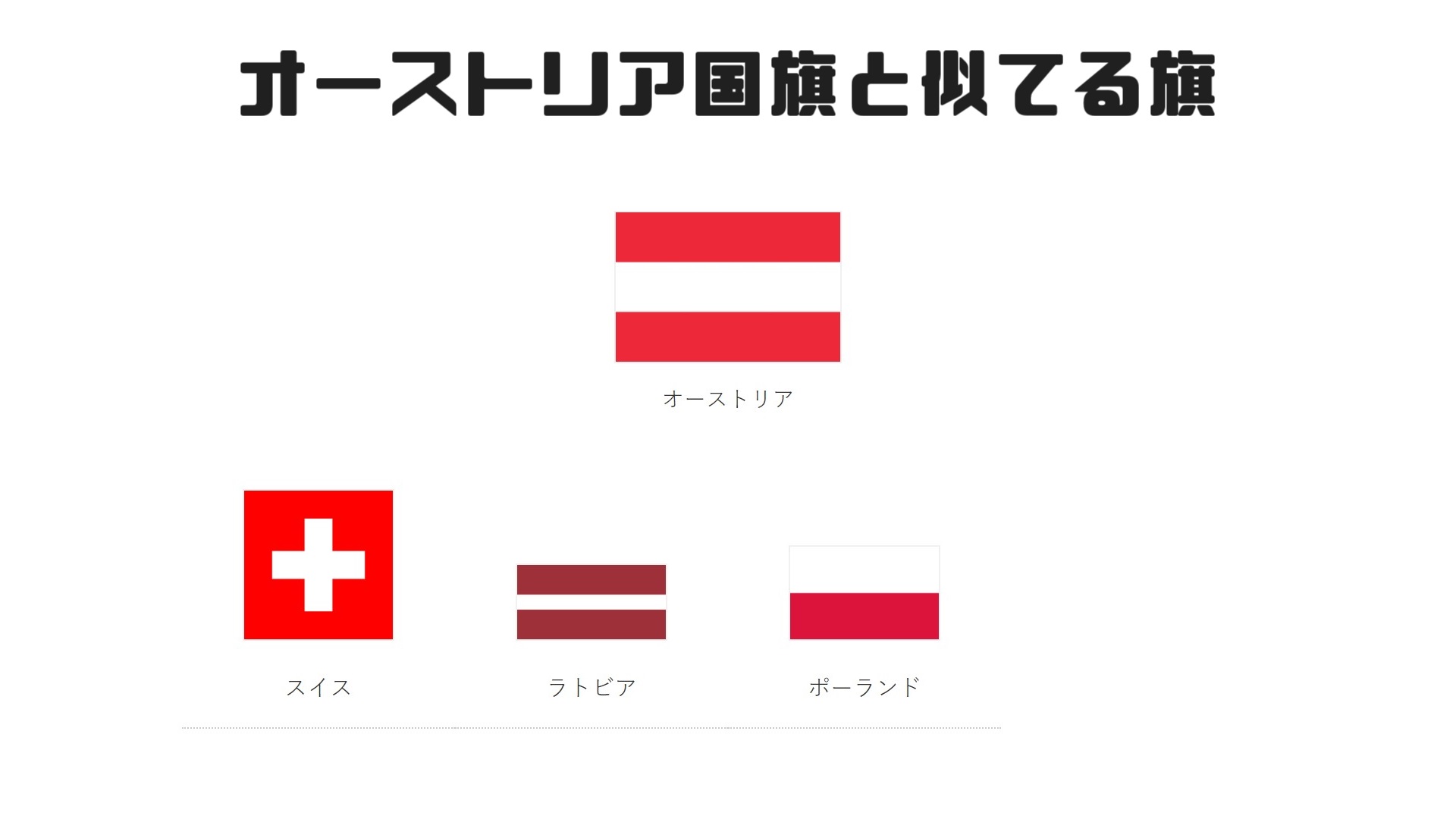 オーストリア国旗の意味と由来 似てる国旗は